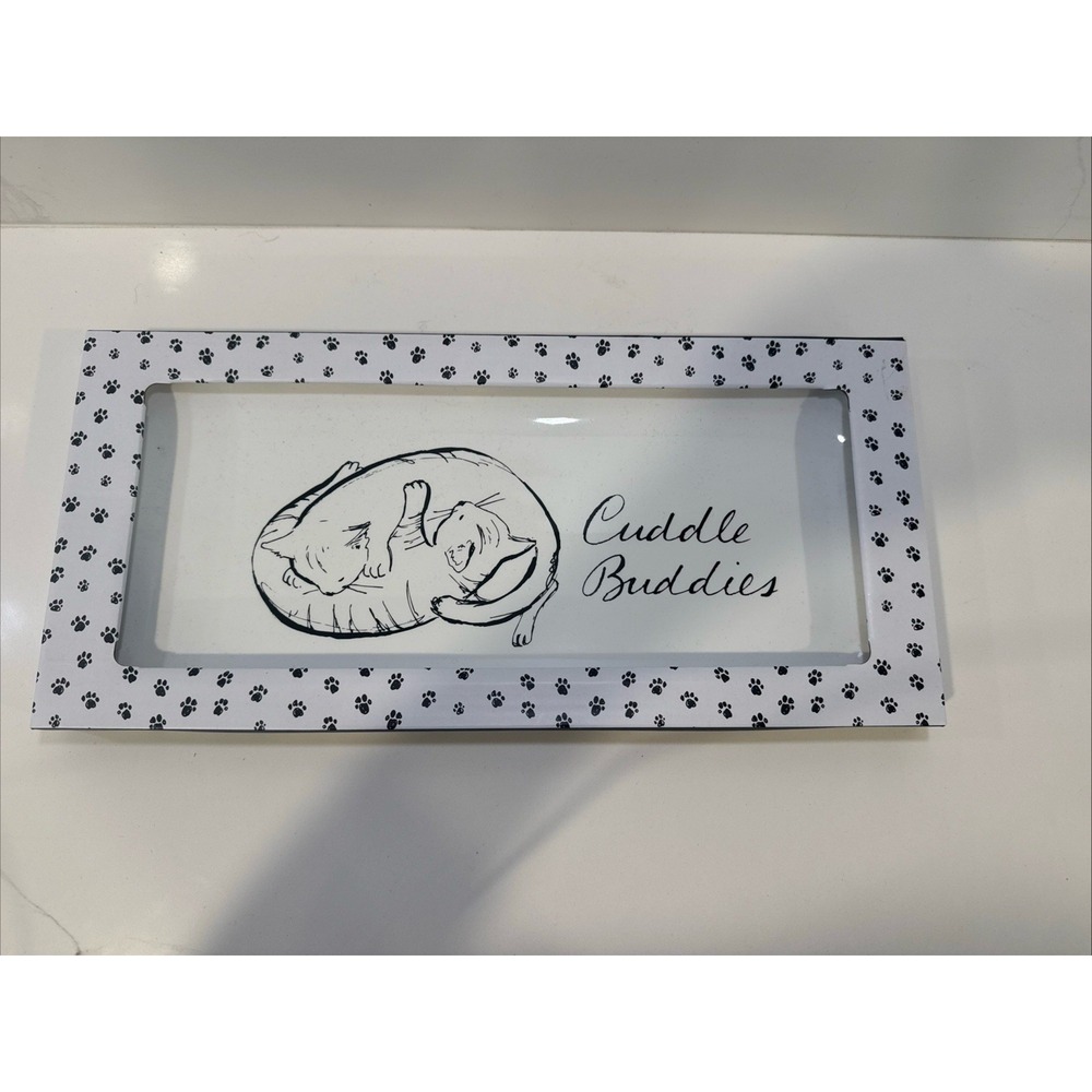 Serving Tray Cats Cuddle Buddies Porcelain 15x7